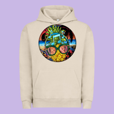 Pineapple Relaxing Urban Hoodie Designed By Barkaloodesign