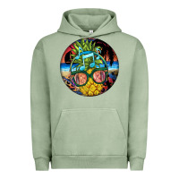 Pigment Oil Green pineapple relaxing Urban Hoodie - BarkalooDesign