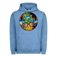 Pigment Pebble Blue pineapple relaxing Urban Hoodie - BarkalooDesign