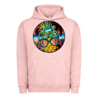 Pigment Salmon pineapple relaxing Urban Hoodie - BarkalooDesign