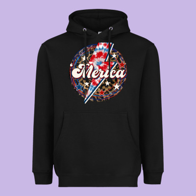 Western Merica Patriotic Heavyweight Hoodie Designed By Lillyallendesigns