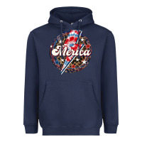Navy Western Merica Patriotic Heavyweight Hoodie - LillyAllenDesigns