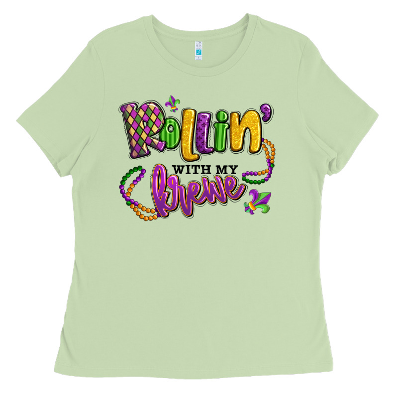 Rollin' With My Krewe Mardi Gras Ladies Tee by LillyAllenDesigns | Teevron