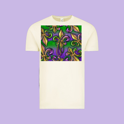 Mardi Gras Fleur De Lis Vintage Tee Designed By Ranaportraitstore