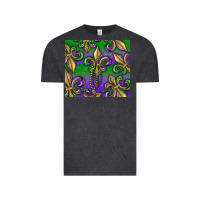 Vintage Black Mardi Gras Fleur De Lis Vintage Tee - RanaPortraitStore
