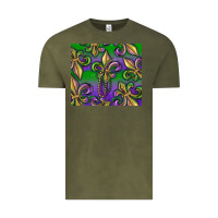 Vintage Olive Mardi Gras Fleur De Lis Vintage Tee - RanaPortraitStore