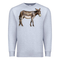 Heather Grey american mammoth jackstock donkey Premium Sweatshirt - LillyAllenDesigns
