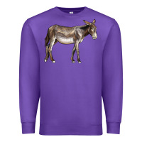Purple american mammoth jackstock donkey Premium Sweatshirt - LillyAllenDesigns
