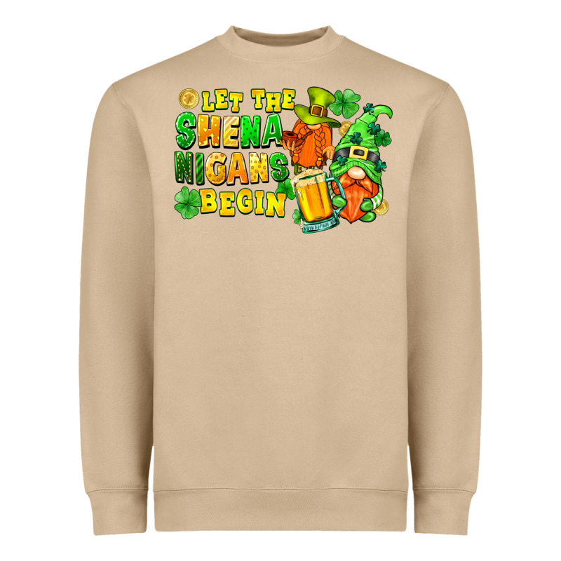 Let The Shenanigans Begin St. Patrick's Day Heavyweight Sweatshirt by FaDigitalArtStudio | Teevron
