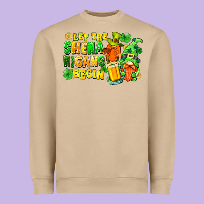 Let The Shenanigans Begin St. Patrick's Day Heavyweight Sweatshirt Designed By Fadigitalartstudio