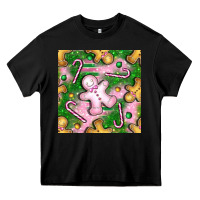 Black christmas smile gingerbread cookie seamless pattern bbs Heavy Core Tee - BundleAndBundleShop