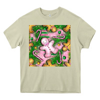 Mossy christmas smile gingerbread cookie seamless pattern bbs Heavy Core Tee - BundleAndBundleShop