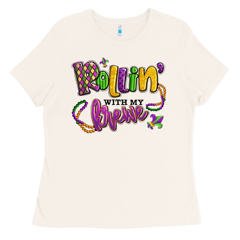 Rollin' With My Krewe Mardi Gras Ladies Tee by LillyAllenDesigns | Teevron