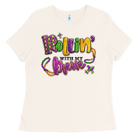 Bone rollin' with my krewe mardi gras Ladies Tee - LillyAllenDesigns