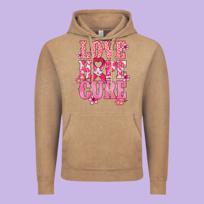 Love Hope Cure Cancer Awareness Vintage Hoodie Designed By Howdyjamesfarm