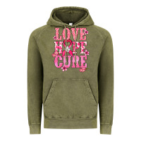 Vintage Olive Love Hope Cure Cancer Awareness Vintage Hoodie - HowdyJamesFarm