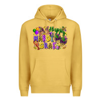 Antique Gold happy mardi gras Premium Hoodie - FaDigitalArtStudio