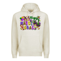 Oatmeal Heather happy mardi gras Premium Hoodie - FaDigitalArtStudio