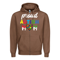 Chestnut Proud Autism Mom Mothers Day Gift Autism Awareness Zipper Hoodie - CowhideDigitalArt