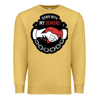 Antique Gold awesome down with my demons  for gift adult and kids men women  2021 Premium Sweatshirt - lanVoArt