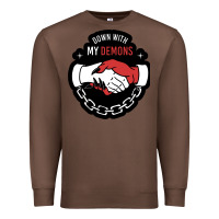 Chestnut awesome down with my demons  for gift adult and kids men women  2021 Premium Sweatshirt - lanVoArt