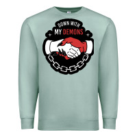 Seafoam awesome down with my demons  for gift adult and kids men women  2021 Premium Sweatshirt - lanVoArt