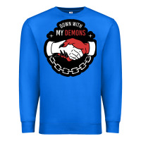 True Royal awesome down with my demons  for gift adult and kids men women  2021 Premium Sweatshirt - lanVoArt
