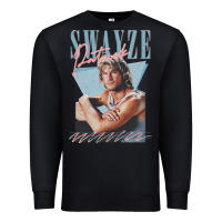 Black patrick swayze 90s styled retro graphic design gift Premium Sweatshirt - lanVoArt