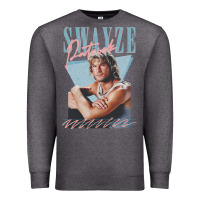Charcoal Heather patrick swayze 90s styled retro graphic design gift Premium Sweatshirt - lanVoArt