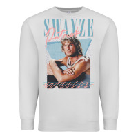 Dove Grey patrick swayze 90s styled retro graphic design gift Premium Sweatshirt - lanVoArt