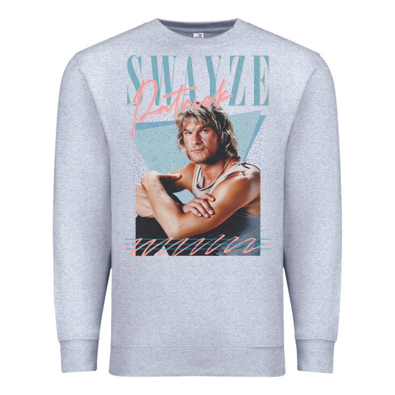 Patrick Swayze 90s Styled Retro Graphic Design Gift Premium Sweatshirt by lanVoArt | Teevron