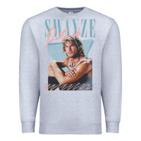 Heather Grey patrick swayze 90s styled retro graphic design gift Premium Sweatshirt - lanVoArt