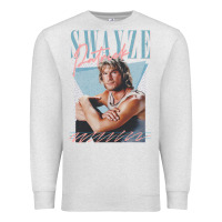 Oatmeal Heather patrick swayze 90s styled retro graphic design gift Premium Sweatshirt - lanVoArt