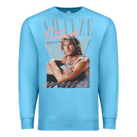 Ocean Blue patrick swayze 90s styled retro graphic design gift Premium Sweatshirt - lanVoArt