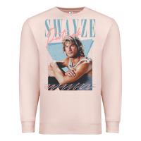 Pale Pink patrick swayze 90s styled retro graphic design gift Premium Sweatshirt - lanVoArt