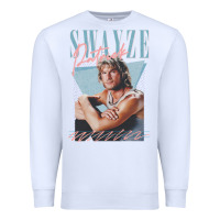 White patrick swayze 90s styled retro graphic design gift Premium Sweatshirt - lanVoArt