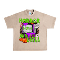 French Oak Horror movies and chill Urban Heavy Tee - NancyCooperArtShop