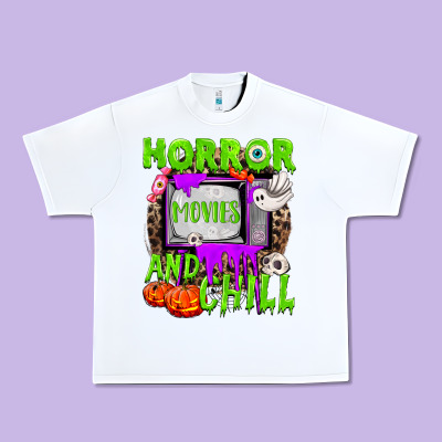 Horror Movies And Chill Urban Heavy Tee Designed By Nancycooperartshop