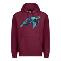 Burgundy turtle Premium Hoodie - RanaPortraitStore