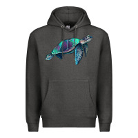 Charcoal Heather turtle Premium Hoodie - RanaPortraitStore