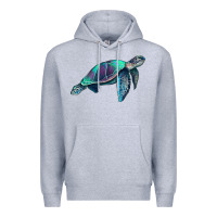 Heather Grey turtle Premium Hoodie - RanaPortraitStore