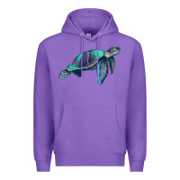 Purple turtle Premium Hoodie - RanaPortraitStore