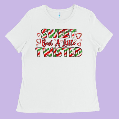 Sweet But A Little Twisted Ladies Tee Designed By Lillyallendesigns