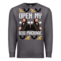 Charcoal Heather what we do in the shadows christmas sweater design—open my big packa Premium Sweatshirt - lanVoArt