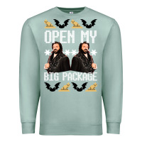 Seafoam what we do in the shadows christmas sweater design—open my big packa Premium Sweatshirt - lanVoArt