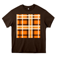 Chocolate Brown tartan seamless pattern bbs Heavy Core Tee - BundleAndBundleShop