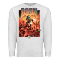 Oatmeal Heather doom 1993 poster pc fps Premium Sweatshirt - lanVoArt