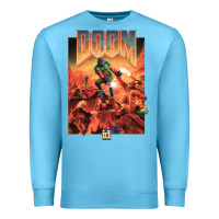 Ocean Blue doom 1993 poster pc fps Premium Sweatshirt - lanVoArt