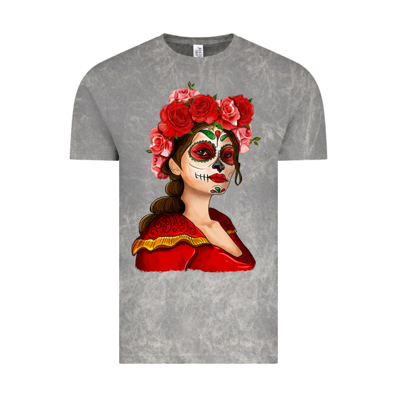 Sugar Skull Girl Vintage Tee by NancyCooperArtShop | Teevron