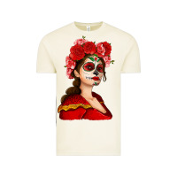 Vintage Arctic Sugar skull girl Vintage Tee - NancyCooperArtShop